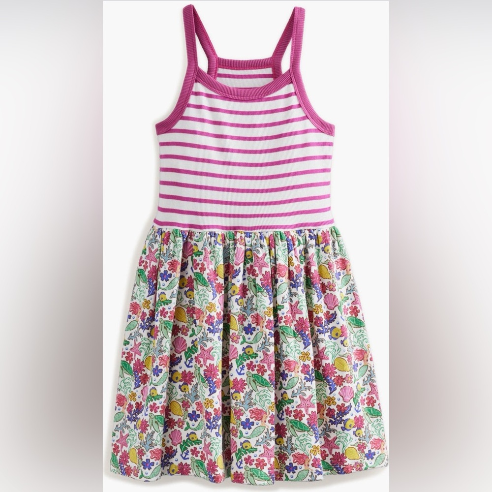 Mini Boden Girls' 4-5Y Hotchpotch Print Cotton Tank Dress